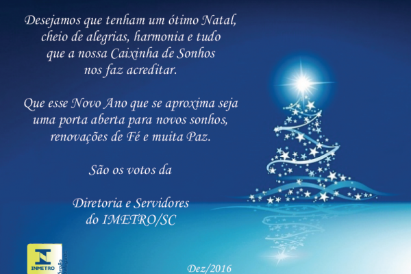 O IMETRO/SC Deseja um Feliz Natal e um Próspero Ano Novo! – IMETRO/SC –  Instituto de Metrologia de Santa Catarina